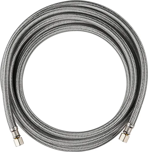 Miniatura 8 de EFIELD Manguera trenzada de acero inoxidable de 5 pies para fabricar hielo con conexión de compresión de 1/4 pulgadas por 1/4 pulgadas