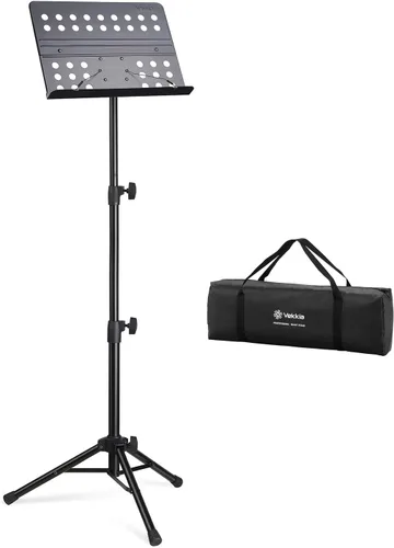 Miniatura 9 de Vekkia Atril para Partituras - Atril de Música Profesional Portátil de Metal Perforado con Bolsa de Transporte, Soporte de Música Plegable