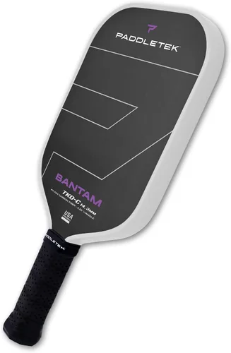 Paddletek Bantam TKO-C - Paletas de pickleball de 0.563 in con núcleo de panal de polímero - Fibra de carbono unidireccional - Peso torsional y