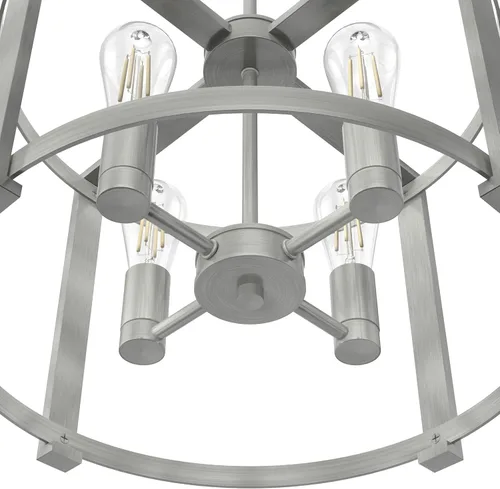 Miniatura 5 de Hunter - Lámpara de araña Astwood de 4 luces, de tamaño mediano, regulable, enjaulada, con forma de tambor, para dormitorios, cocinas, comedor