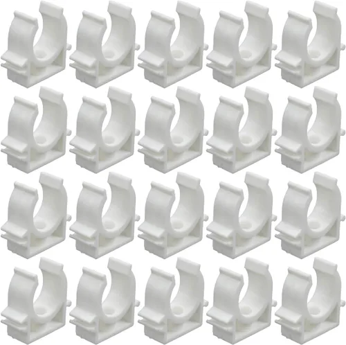 Miniatura 9 de Pinzas de tubo PEX de 1 pulgada, paquete de 20 perchas de tubo de 0.98 pulgadas (0.984 in), abrazaderas de tubo PEX, soporte de tubería de PVC