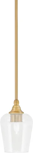 Miniatura 112 de Toltec Lighting Tallo Colgado Mini colgante, acabado de cobre negro, 3.5" cuadrado humo burbuja vidrio