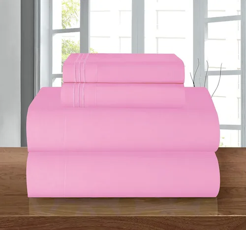Miniatura 93 de Elegant Comfort - Juego de sábanas de 4 piezas de microfibra, 1500 hilos, sin arrugas, sábana bajera elástica, esquinas tipo bolsillos profundos