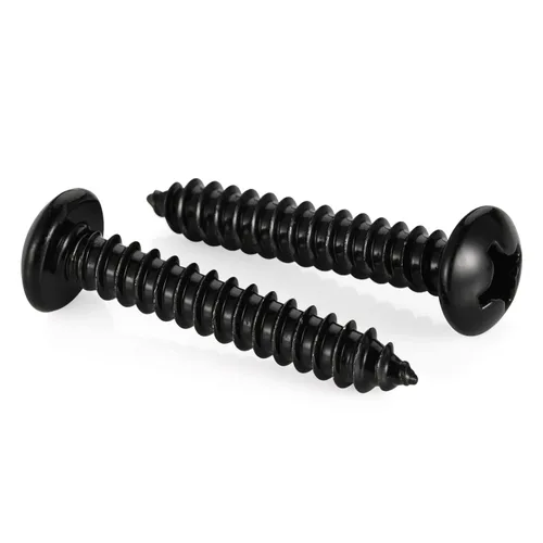 Miniatura 14 de Mellewell Tornillo autorroscante #4 x 1 de cabeza de cacerola, tornillos de chapa metálica de cabeza plana, tornillos de madera, acabado negro