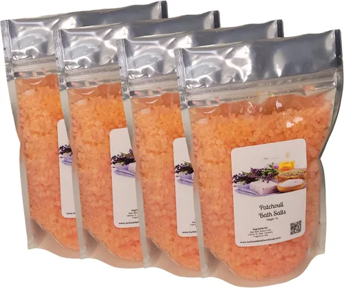 Miniatura 3 de Sales de baño Bolsa de 1 libra (16 onzas) Aroma de pachulí Sal de Epsom Sal marina Baño Cuidado del cuerpo Belleza Relajación Spa