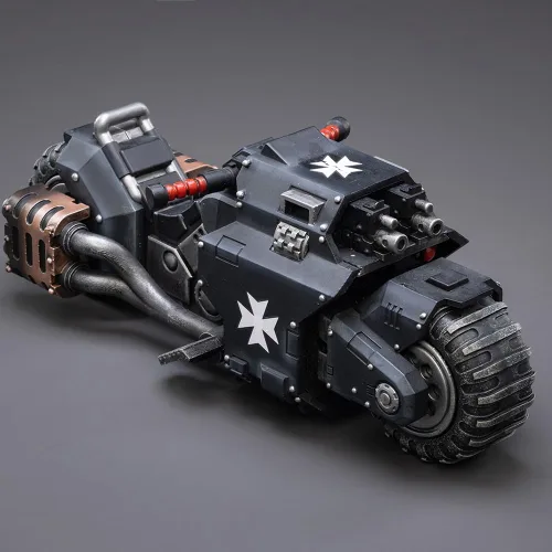 Miniatura 4 de JOYTOY Figura de acción 1/18 Warhammer 40,000 Space Marines Black Templars Outriders Colección Modelo Regalos de Cumpleaños Negro
