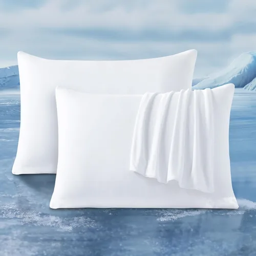 Miniatura 8 de LUXEAR Fundas de almohada refrescantes tamaño King, paquete de 2 fundas de almohada Arc-Chill Cool con diseño de doble cara [Refrescante y algodón]