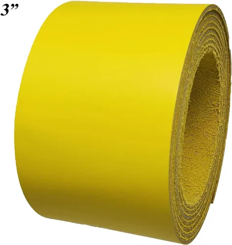 Miniatura 9 de Amarillo Tiras de piel 2 inch de ancho hasta 96 inch de largo – 6 – 7. (2.4 – 2,8 mm.) LATIGO tiras de piel por pitka piel