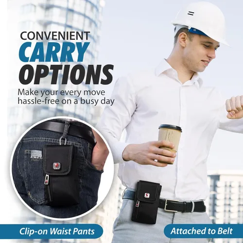 Miniatura 5 de Ranboo Phone Holster Fit for iPhone 17 Pro Max Samsung Galaxy A15 S25 Ultra S24 Ultra S23 Ultra Nylon Crossbody Purse Arm Band Bag Cell Phone Pouch
