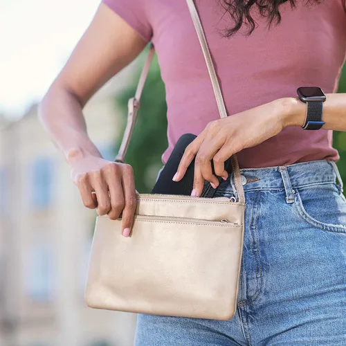 Miniatura 7 de SANQIANWAN Pequeña caja organizadora de viaje de joyería con estuche portátil de piel sintética para collares, anillos, aretes, diseño de borlas