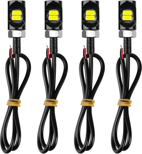 Miniatura 3 de Linkstyle 4 piezas luces LED de matrícula de 12V, lámpara de tornillo de etiqueta de matrícula de 8000K, impermeable, luces de bombilla LED