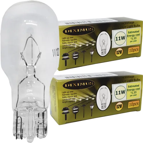 Miniatura 11 de Diximus Bombillas de cuña T5 de bajo voltaje y 12 voltios y 11 W, compatibles con luces Malibú, para jardín, cubierta, bombillas de patio, paquete