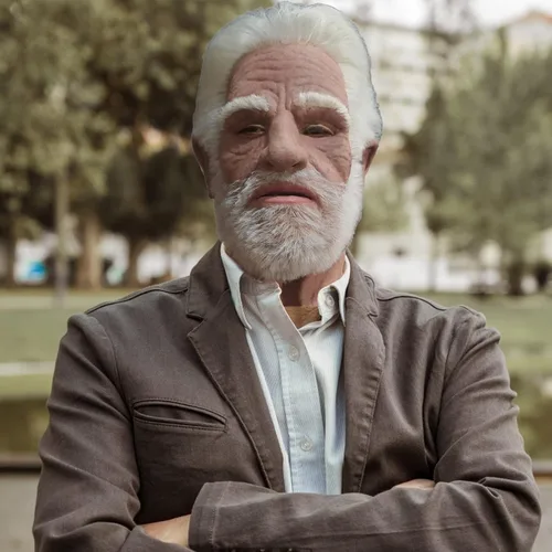 Miniatura 6 de ALXOY GHDLM - Máscara realista de anciano, máscara de látex de hombre calvo, máscara realista para fiesta de Halloween, fiesta de cosplay (Q)