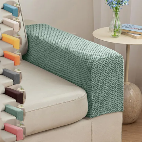 Miniatura 17 de Fundas para Brazos de Sofá y Fundas para Brazos de Sillón Juego de 2 - Protectores Elásticos para Reposabrazos de Sofá con Agarre Antideslizante