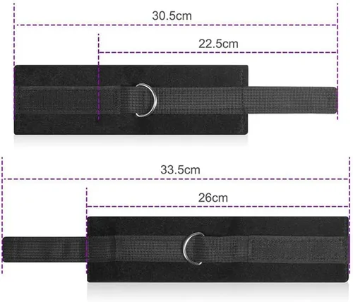 Miniatura 7 de Restricción de marco de cama para tamaño Queen, correas de muñeca para parejas, kit de amarre sexual debajo del colchón para adultos, parejas, cama