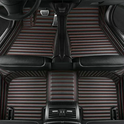 Miniatura 27 de Nuevas alfombrillas de coche personalizadas para Sedán, SUV, camioneta, alfombrillas de cuero para todo tipo de clima, Negro Alfombras para Carro