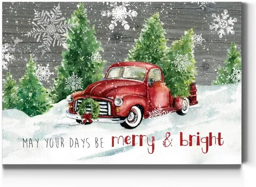 Miniatura 31 de Renditions Galley - Arte de pared de Papá Noel de dibujos animados, fondo de copo de nieve verde y blanco, decoraciones de Navidad lindas y frescas