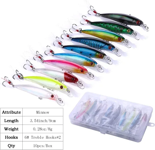Miniatura 2 de Jerk Baits para pesca de lubina, señuelos de pesca Jerkbait, señuelos de pececillo Jerk Bait para pesca de agua dulce/agua salada, señuelos de pesca