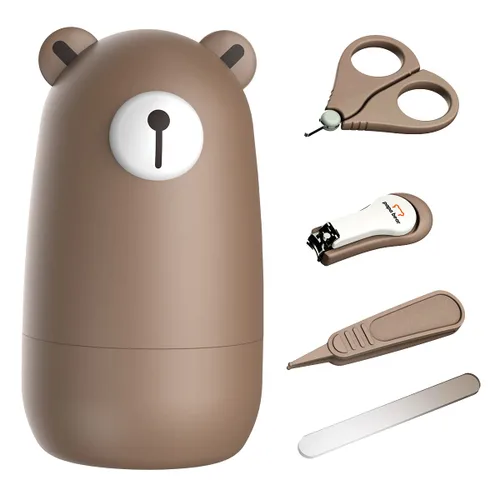 Miniatura 9 de Juego de cortaúñas para bebé con bonito estuche, kit de lima de uñas y uñas de los pies para manicura y pedicura para recién nacidos, regalo de aseo