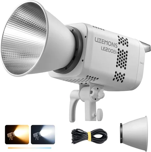Miniatura 8 de Godox Litemons LE300Bi - Luz de video LED bicolor de 300 W, 58900Lux@1M CRI98+ Studio Bright con control de aplicación, 11 efectos FX, 0-100%