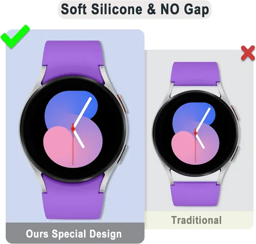 Miniatura 5 de Correas sin huecos compatibles con Samsung Galaxy Watch 7 6 5 4 FE 40mm 44mm/5 Pro 45mm/6 Classic 43mm 47mm/4 Classic 42mm 46mm, Correa de 20mm