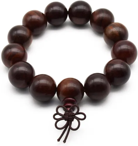 Miniatura 37 de Zen Dear Brazalete y collar de meditación Mala, para cultura budista y oración busita, cuentas de Buddha, unisex, palisandro natural