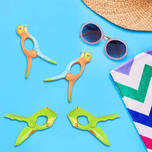 Miniatura 5 de Clips para Toallas de Playa, Sopito Clips para Toallas Tamaño Jumbo para Sillas de Playa Crucero Patio y Accesorios de Piscina, Juego de 4