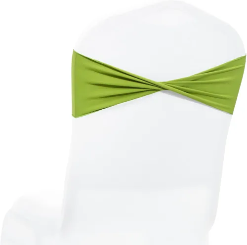 MDS® Paquete de 10 bandas elásticas de elastano para silla sin hebilla deslizante, lazo elástico reutilizable para silla para boda, recepción,