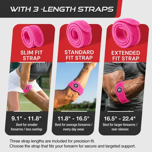 Miniatura 4 de Sleeve Stars - Codera de tenis para mujer, correa de codo de tenis ajustable, codera de codo de golfista para hombres, soporte de contrafuerza