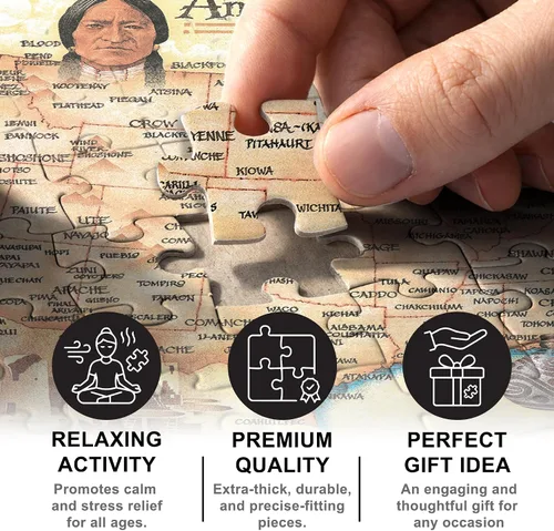 Miniatura 3 de MasterPieces Rompecabezas de 550 piezas para adultos, familia o jóvenes, tribus indias americanas, 18 x 24 pulgadas