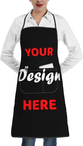 Miniatura 10 de Delantal unisex personalizado delantal de cocina personalizado Delantal de cocina Personalizar Nombre Imagen Parrilla Cocinero Delantal de Chef