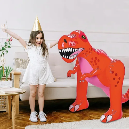Miniatura 4 de Dinosaurio enorme e inflable de vinilo, 4 pulgadas, de Fun Express