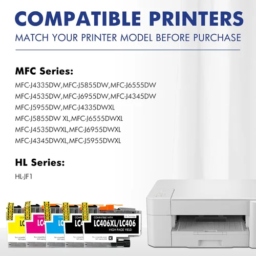 Miniatura 2 de Cool Toner LC406XL LC406 - Cartuchos de tinta para impresora Brother MFC-J4335DW MFC-J5855DW LC 406 XL para MFC-J6555DW MFC-J4535DW MFC-J6955DW