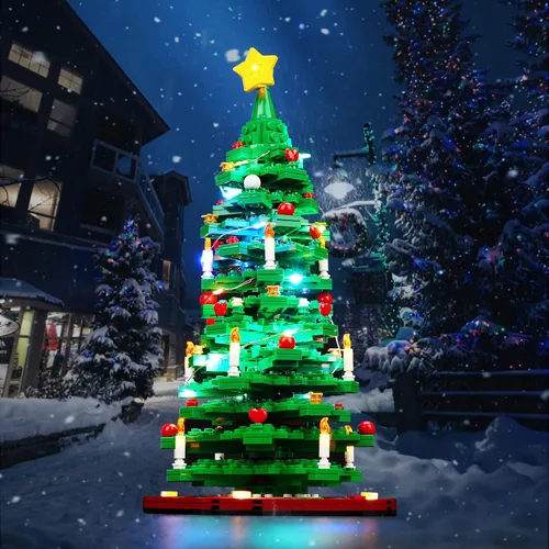 Miniatura 5 de BrickBling Luz LED compatible con Lego 40573 Kit de construcción de árbol de Navidad, luces de decoración de Navidad, kit de iluminación versión