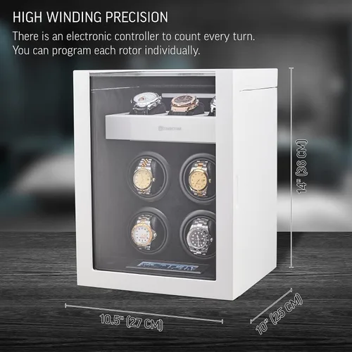 Miniatura 7 de TIMECUBE Bobinador de reloj para 4 relojes con 15 programas de bobinado y 3 ranuras de almacenamiento para relojes