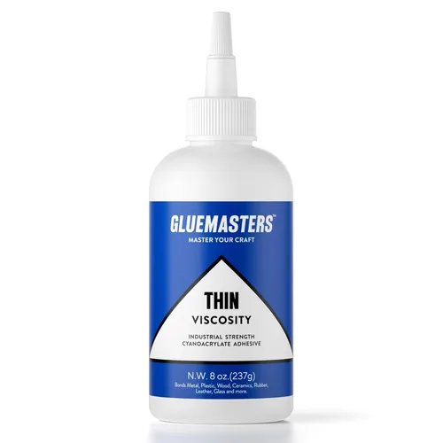 Miniatura 8 de Superpegamento de cianoacrilato (CA) de grado profesional de GLUE MASTERS - 56 gramos - Adhesivo de viscosidad media para plástico, madera