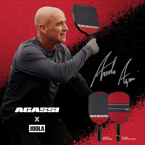 Miniatura 5 de JOOLA Agassi GRAF Champion 12mm Pickleball Paddle - Sandblasted Pickleball Racket Increases Spin & Control - Agassi Shape with Extended Sweet Spot