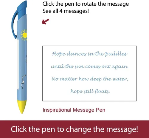 Miniatura 8 de Greeting Pen Bolígrafos inspiradores y motivacionales: confort/aliento/Hope Trio - Juego de 6 bolígrafos giratorios (36000)