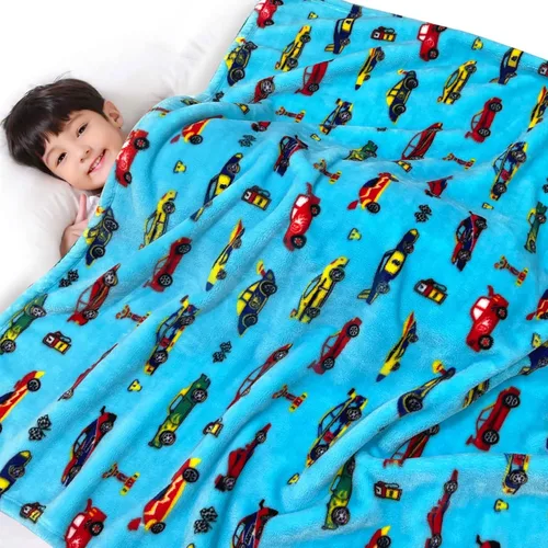 Miniatura 25 de Lukeight Manta de Excavadora para Niños Pequeños Regalos para Niños y Niñas, Manta de Tractor de Felpa para Niños, Manta Gruesa y Cálida para Niños