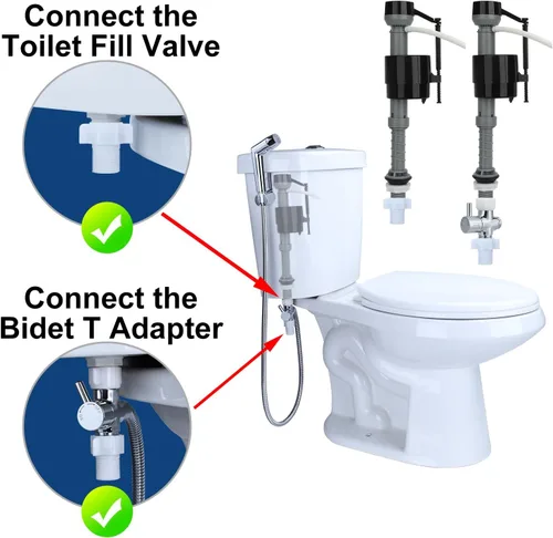 Miniatura 2 de YUHX Adaptador de pantalla de filtro de agua de inodoro de 7/8 pulgadas (2 piezas) para válvula de llenado de tanque de inodoro 7/8 y conector T