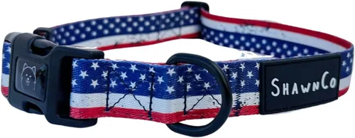 ShawnCo Dream Walk - Collar de perro de alta calidad, ajustable y cómodo para perros pequeños, medianos, grandes y extra grandes (L, estrellas y