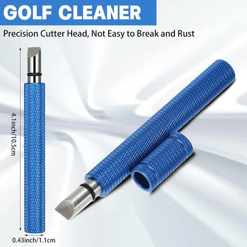 Miniatura 5 de Kit de limpieza de golf de 5 piezas, toalla de golf, cepillo retráctil para palos de golf, sacapuntas de ranura para ranuras U y V, herramienta