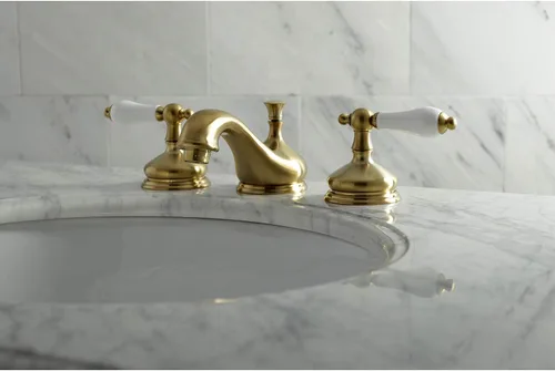 Miniatura 4 de Kingston Brass KS1167PL Grifo de baño extendido de 8 pulgadas, latón cepillado