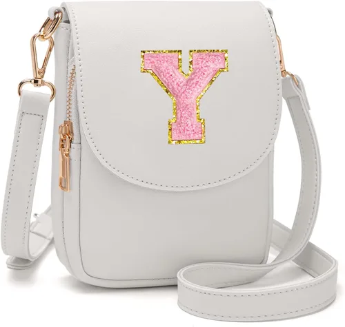 Miniatura 58 de Viverte Bolso Cruzado para Niñas Adolescentes Pequeñas, Bolso Inicial para Celular, Pequeña Cartera para Niños Pequeños, Bolso de Cuero con Tres