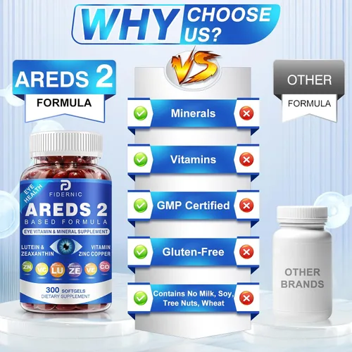 Miniatura 6 de AREDS 2 Suplemento vitamínico y mineral para los ojos — Suplemento de luteína y zeaxantina, vitamina C y E, zinc y cobre para la protección contra