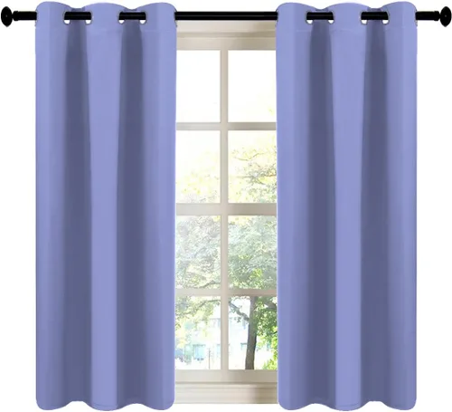 Miniatura 38 de LA PALMA Cortinas opacas con aislamiento térmico y ojales, para sala de estar, dormitorio, paquete de 2 paneles