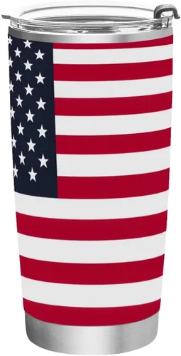 Miniatura 17 de ALAZA Taza aislada de viaje con tapa y pajilla, con diseño de bandera británica de Inglaterra, con tapa y pajilla, botella de agua al vacío de doble
