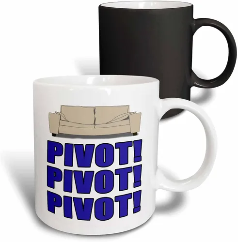 Miniatura 9 de 3dRose mug_223765_4 - Taza de dos tonos, 11 onzas, color azul pivote pivotante, color negro y azul