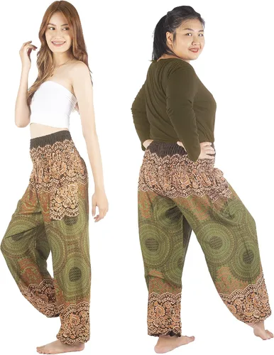 Miniatura 9 de Pantalones bohemios, pantalones harem, de yoga, para mujer, para la playa