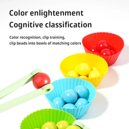 Miniatura 6 de QimuMku Máquina de chicles de madera de 9.6 pulgadas, juguetes Montessori para niños de 3, 4 y 5 años, juguete de actividades de aprendizaje Máquina
